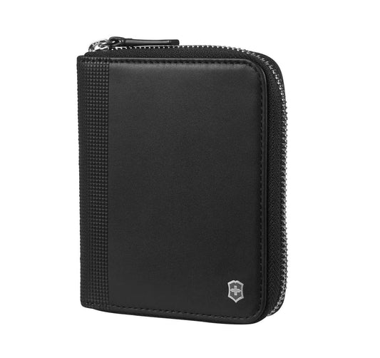 Victorinox Cartera de Piel Altius Alox, Clutch Wallet, Negra