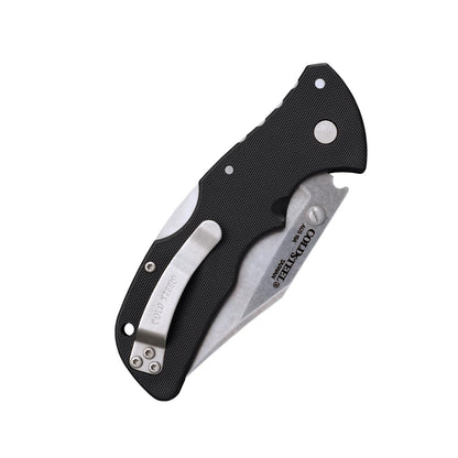 Cold Steel Mini Recon 1 cuchilla de punta de clip AUS10A de 3 pulgadas, mango GFN de 4 pulgadas, cuchillo plegable con bloqueo de triple anuncio, bolsillo ambidiestro/clip para cinturón