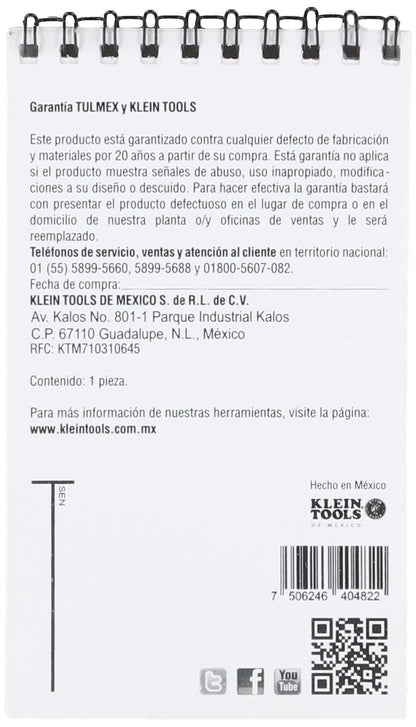 TULMEX MCL-1 | Libreta Marcacables | Marcadores Del 0 Al 9