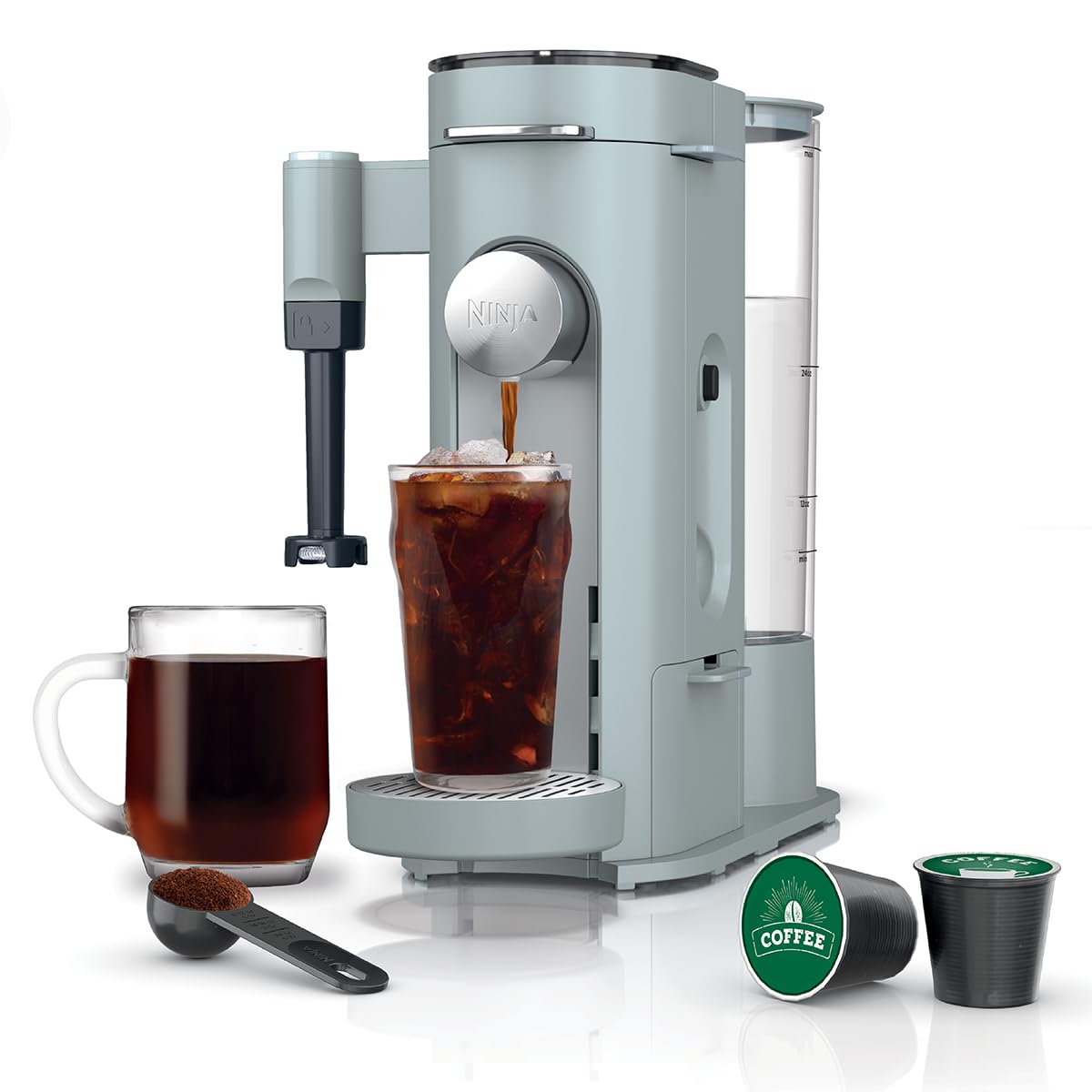 Ninja Cafetera de Especialidad para una Taza con Cápsulas y Café Molido - Azul glaciar