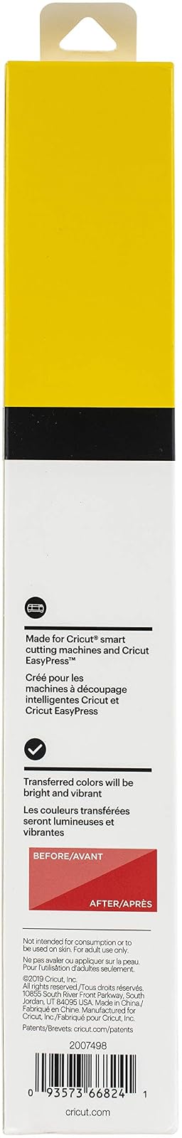 Cricut Hojas de Transferencia de Tinta infusible – 2 Hojas de 12 x 12 Pulgadas – Amarillo Verdadero EasyPress, Maker, Explore Air 2