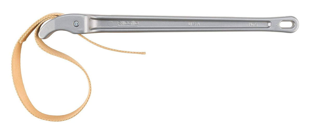 RIDGID - Llave Correa 5, 31360, Fabricada en Aluminio, para Tubos Pulidos, Agarre Firme, Herramientas Manuales