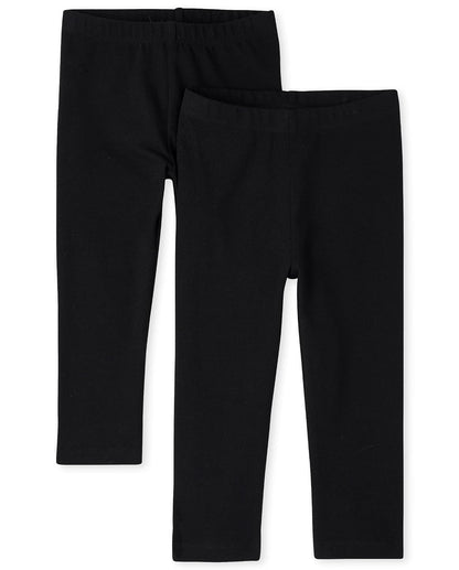 The Children's Place Leggings para niñas pequeñas, Paquete de 2 Leggings para Niñas