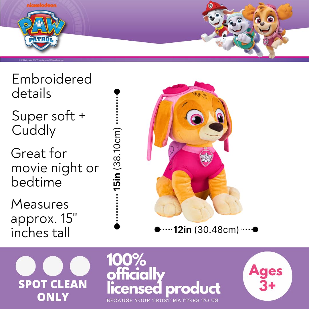Paw Patrol Skye - Ropa de Cama para niños, súper Suave, Almohada de Felpa, Talla única, Producto Oficial de Nickelodeon de Franco