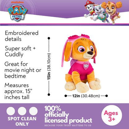 Paw Patrol Skye - Ropa de Cama para niños, súper Suave, Almohada de Felpa, Talla única, Producto Oficial de Nickelodeon de Franco
