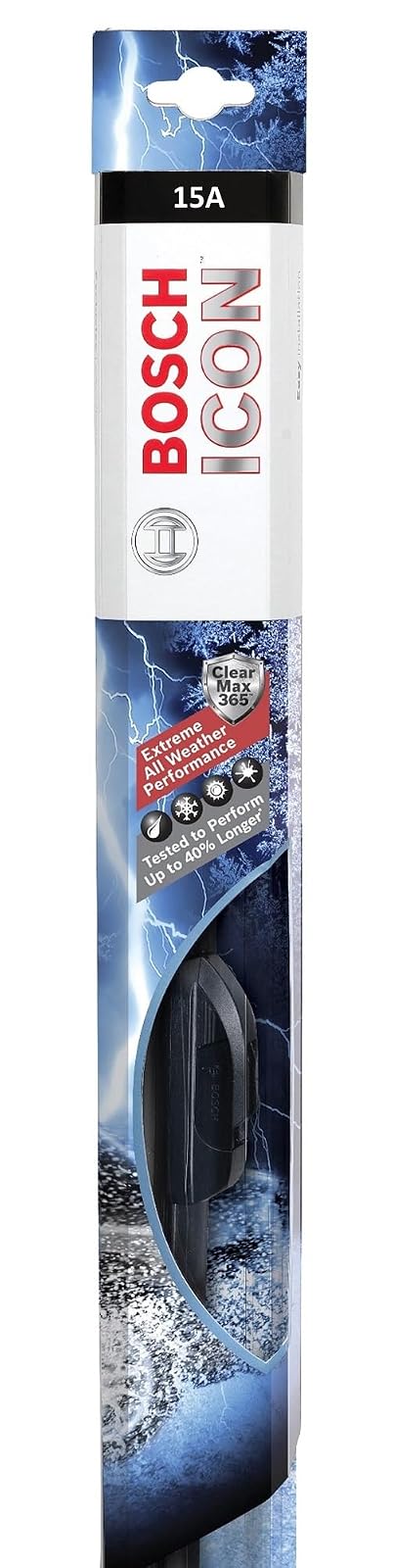 Bosch Escobillas Limpiaparabrisas ICON, Juego de 2, Varias Medidas - 15A