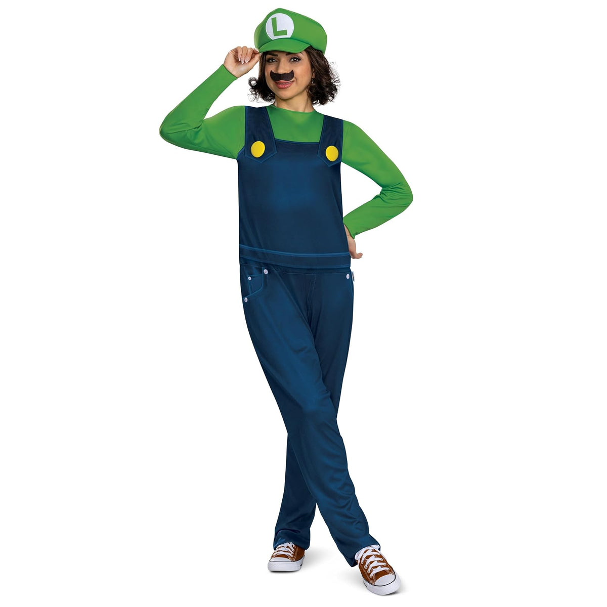 Disguise Luigi - Disfraz clásico para adulto, talla L/XL