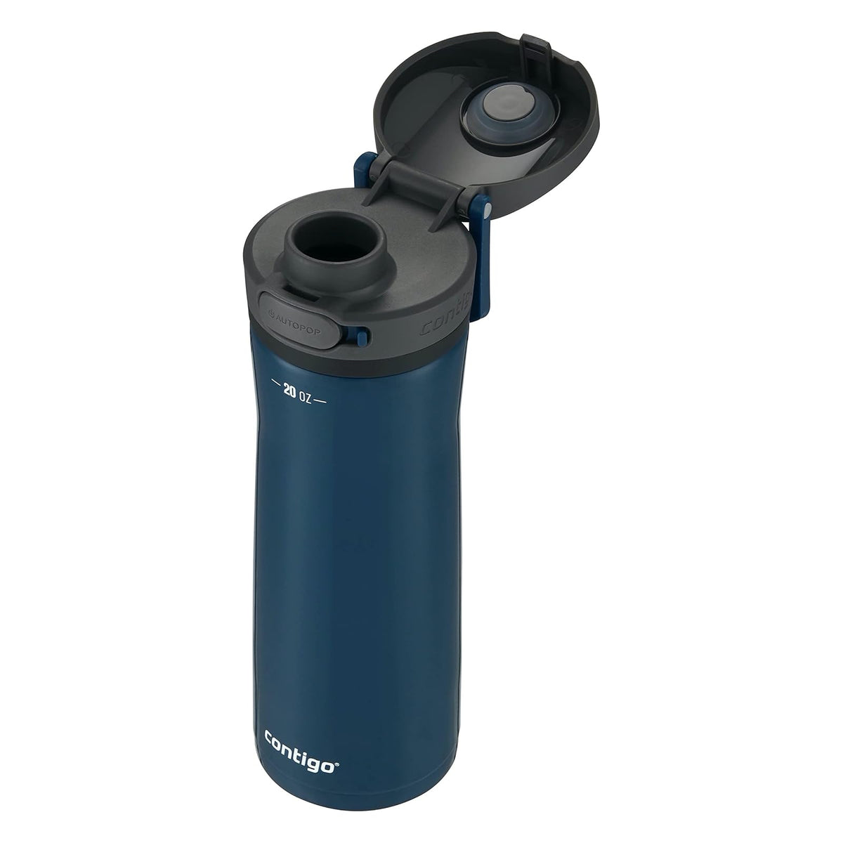 Contigo Jackson Chill 2.0 Botella de agua con tapa AUTOPOP | Acero inoxidable, 20 onzas, color arándano opaco
