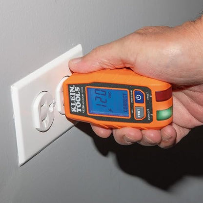 KLEIN TOOLS RT250 | Probador De Tomacorrientes | GFCI | Pantalla LCD