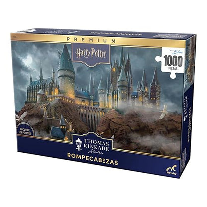 Rompecabezas Premium Harry Potter Hogwarts, Thomas Kinkade, 1000 Piezas,