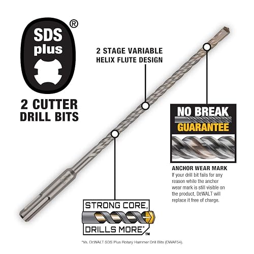 Dewalt DW5441 Y Broca SDS Plus Rock Carbide, 1/2 pulgadas