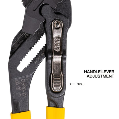 Klein Tools D53003KIT - Juego de llaves de alicates, 3 piezas, alicates de alto apalancamiento, ajustables, mandíbula reversible, dientes suaves y moleteados, 7 pulgadas, 10 pulgadas y 12 pulgadas