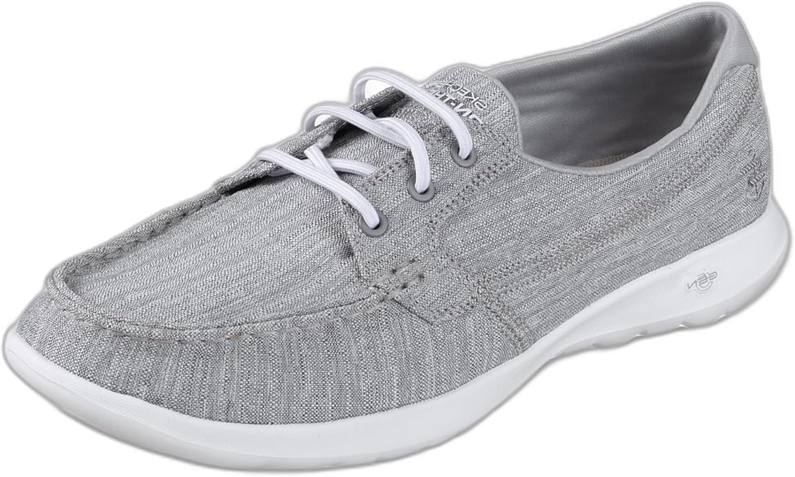 Skechers Go Walk Lite-15433 - Zapatos náuticos para Mujer - 26.5 cm - Gris