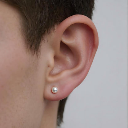 XYPHIELLE Aretes de Perla Natural de Agua Dulce y Plata 925 para Mujer, Joyería para Mujer Color Blanco, Regalo para Novia Esposa Mamá, San Valentín Navidad Aniversario