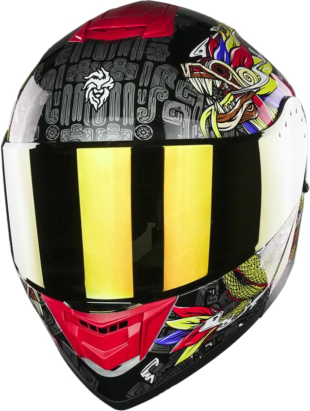 KOV Casco Zero Quetzalcoatl Dorado Abatible Dot XXL