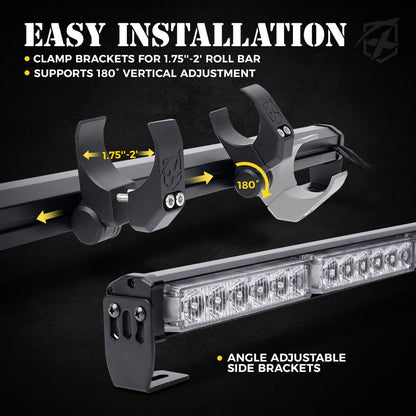 Xprite - Barra de luz estroboscópica LED de 30 pulgadas con luz intermitente de freno para UTV, ATV, Polaris RZR XP 1000 900, lado a lado, 4x4, trofeo camión, cuádruple