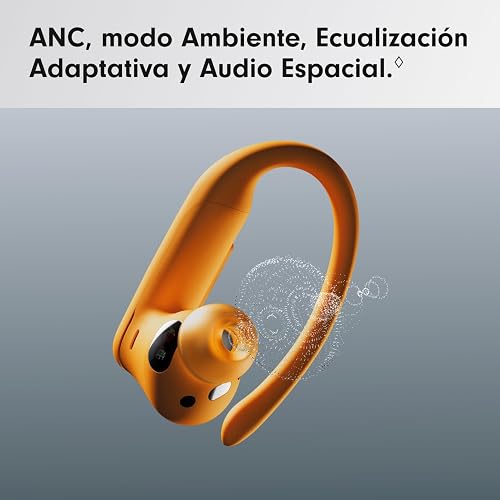 Beats Powerbeats Pro 2 Bluetooth Audífonos inalámbricos- cancelación de Ruido, IPX4, hasta 45 Horas de batería con el Estuche de Carga, compatibles con Apple y Android - Naranja eléctrico