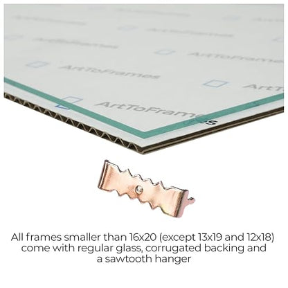 ArtToFrames 6x11 Inch Satin White Frame Picture Frame, 2WOMFRBW26074-6x11