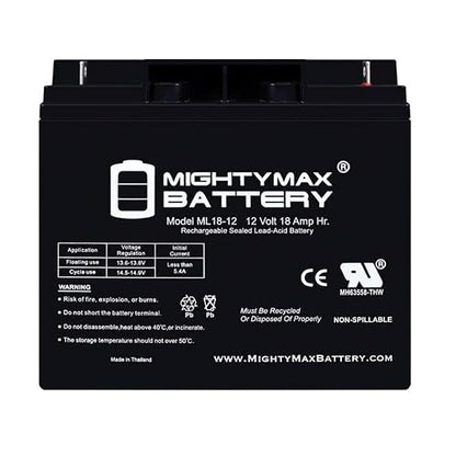 Mighty MAX Battery ML18-12 12V 18 AH SLA Battery - Producto de la Marca