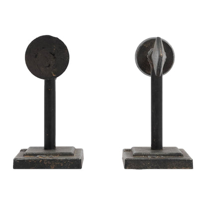 Creative Co-op - Sujetalibros de Flecha de Hierro Fundido, Negro, 1