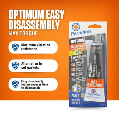 Permatex Fabricante de Juntas Optimum Gris, 3.35 oz, 27036