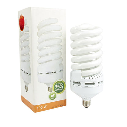 Tecnolite - Foco Fluorescente 100W Luz de Día, No atenuable, Foco ahorrador