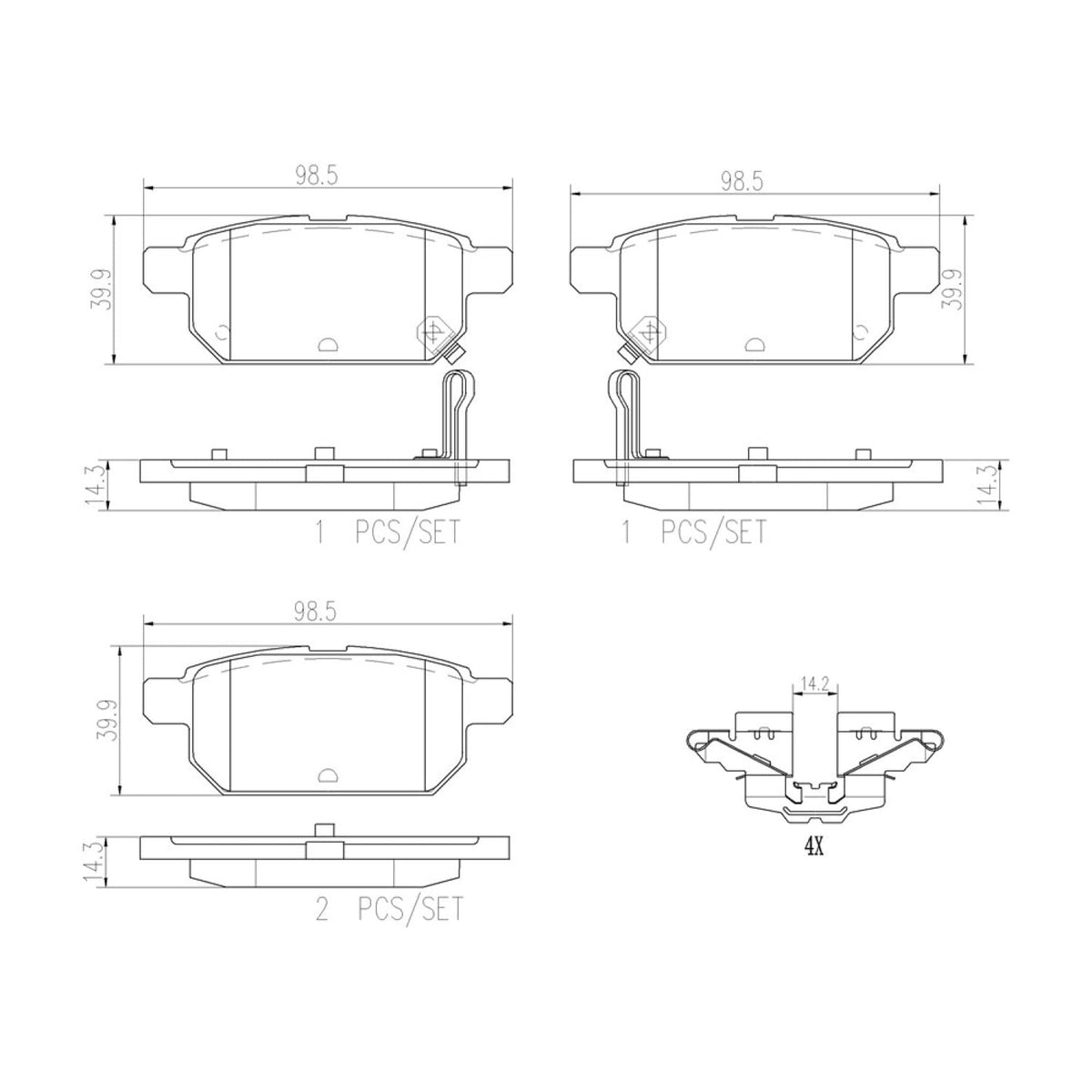 Brembo Balata (NAO) P79029N