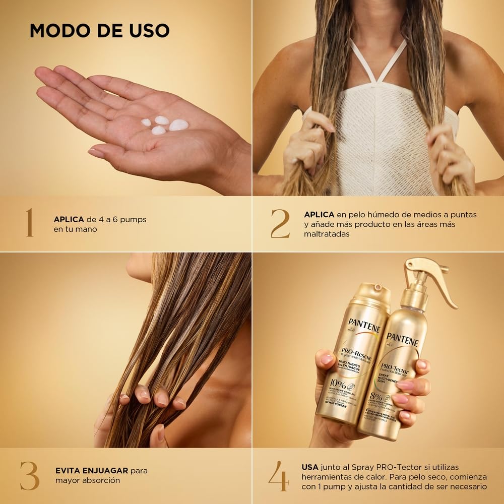 Pantene PRO-Rescue Regeneración Molecular Tratamiento Leave-In sin enjuague 150 ml