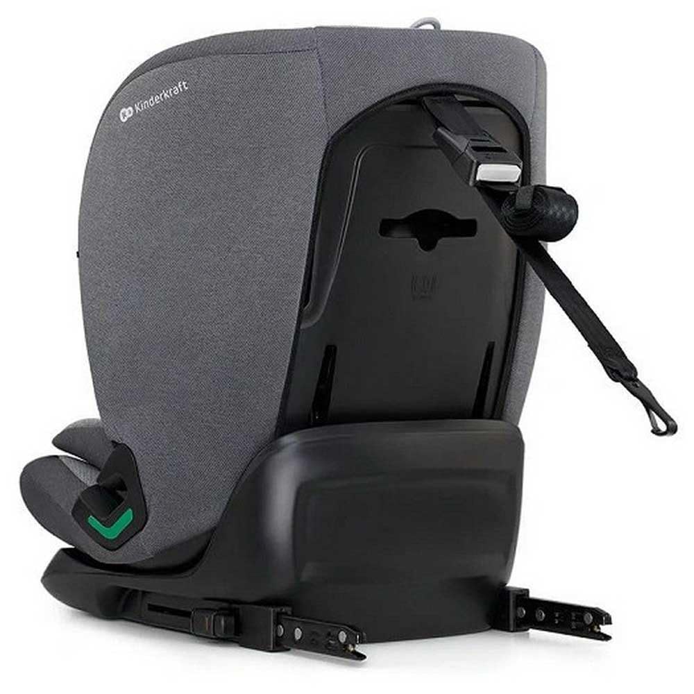Kinderkraft ONETO3 I-Size Autoasiento Isofix, Asiento de carro, Niños Grupo 1/2/3, 9-36 Kg, R129, Protectores Laterales, Top Tether, Ajustar con una Mano, Silla de Automóvil, Easy Grow System, Gris