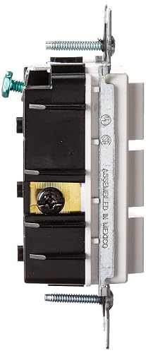 Leviton 01755-00W Apagador Triple, Grado Comercial, 15 Amp, 120 Volts, Decora, color Blanco