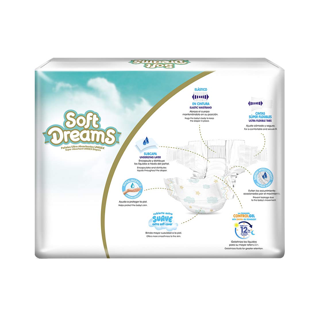 Soft Dreams Pañales Para Bebé Etapa 6 Talla Xxg 52 Piezas