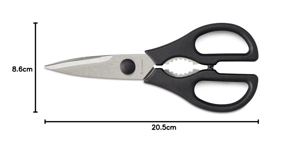 WÜSTHOF Tijeras de cocina de 20 cm de longitud total, color negro