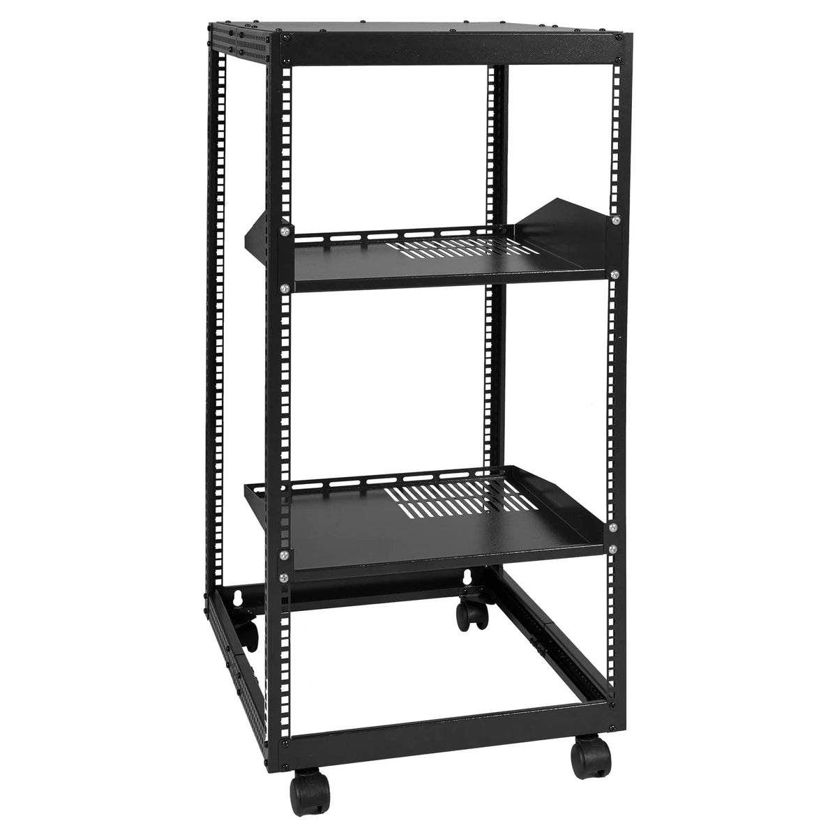 VEVOR Bastidor de Servidor Abierto, Profundidad Ajustable 584-1016 mm, con Ruedas - 20U