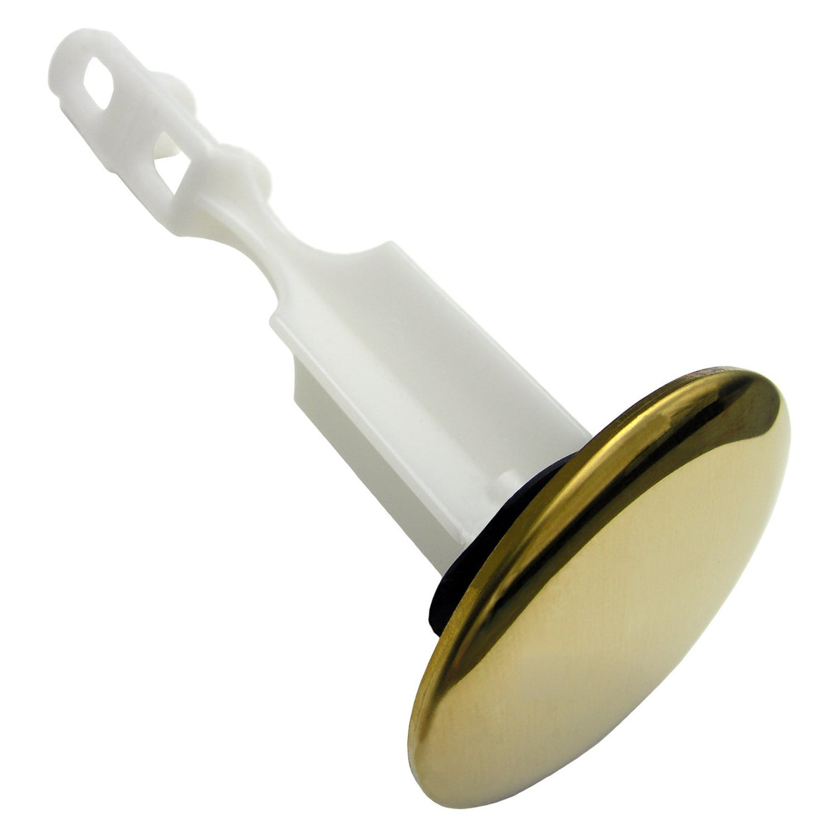 Lasco Reemplazo de tapón de desagüe emergente para lavatorio, chapado en cromo, compatible con equipo original10727, Ajuste universal - Cabeza grande de latón pulido