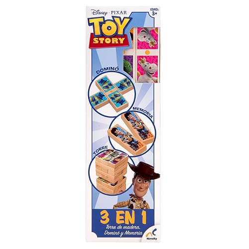 Novelty Corp - Juego de Mesa para Niños Torre de Madera 3 en 1 Toy Story