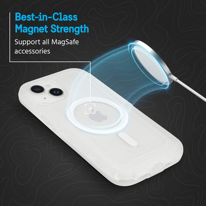 Case-Mate Pelican Voyager - Funda magnética con Clip para cinturón para iPhone 14 Plus Compatible con MagSafe, con protección contra caídas de Grado Militar de 18 pies - Transparente