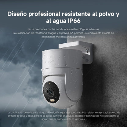 XIAOMI Outdoor Camera CW300, Cámara Exterior con resolución 2560p, IP66 | Detección Personas por IA, Visión Nocturna, 360grados, Blanco