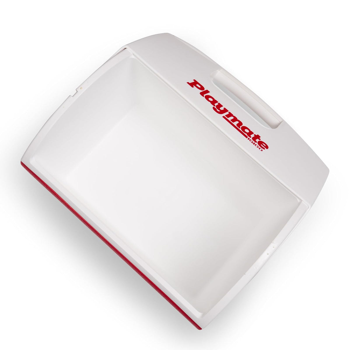 Igloo Playmate Elite Cooler Rojo/Blanco, 16 Qt | Baúl de hielo aislado, capacidad para 30 latas, diseño de tienda de campaña, tapa de botón, asa de transporte moldeada