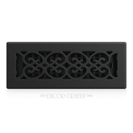 Decor Grates ST310 - Registro de piso con diseño de desplazamiento, 3 x 10 pulgadas, color negro texturizado