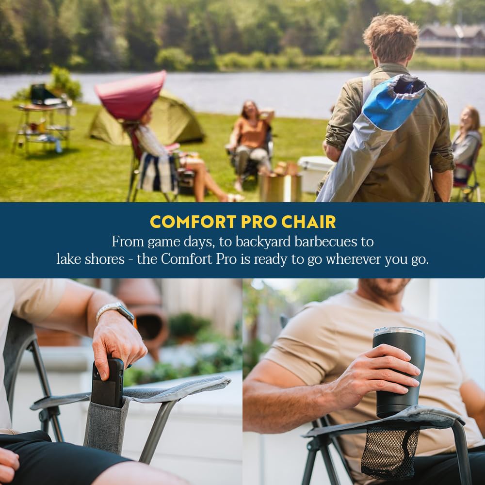 GCI Comfort Pro - Silla reclinable – Respaldo, Marco de Madera o Metal, Asiento de Espuma, Estilo Casual, Uso en Interiores, Relajante