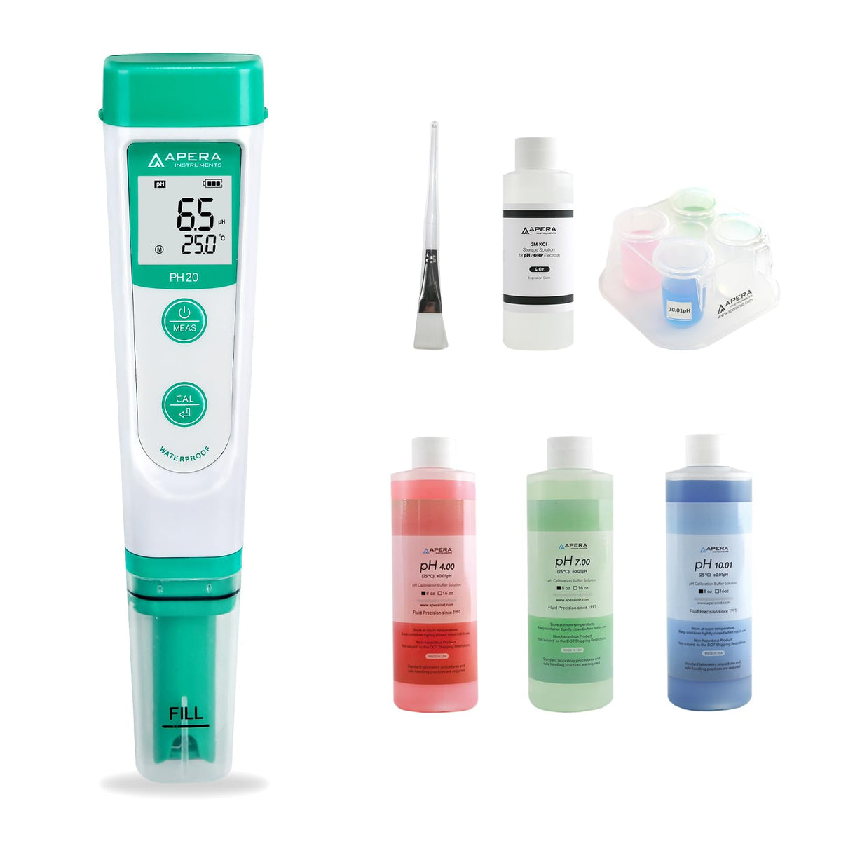 Apera Instruments AI209-T PH20 Medidor de pH con Kit Completo de Calibración