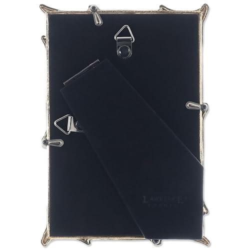 Lawrence Frames Marco de fotos de metal dorado con diseño de ramas naturales de 4 x 6 pulgadas