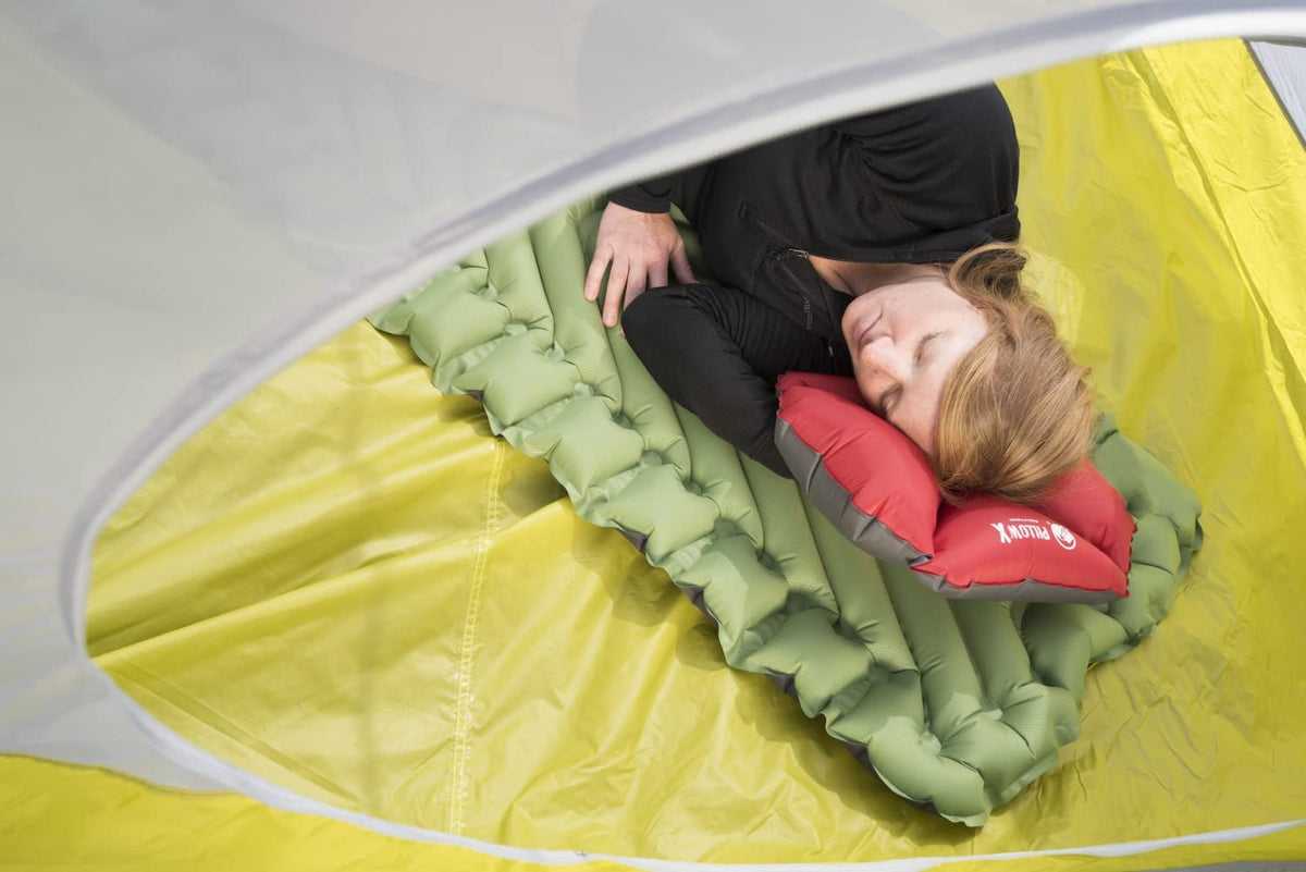 Klymit - Colchón Inflable Ligero Estático V | Cómodo, Ligero, Fácil de Inflar, Portátil para Camping, Mochilero y Senderismo, Verde