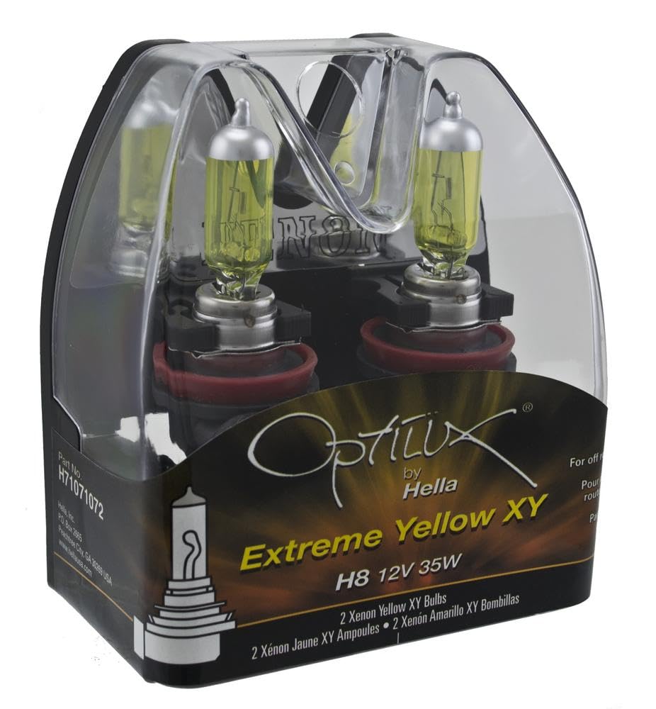 Hella Foco Halógeno de Diseño Doble Funda de Plástico H71071072, Extreme Yellow XY 35W