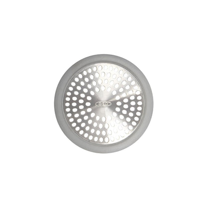 OXO Good Grips Protector de Drenaje para Tina | Acero inoxidable a prueba de óxido, borde de silicona antideslizante, se adapta a desagües de ducha estándar