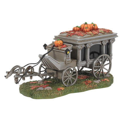 Department 56 Snow Village Accessories - Figura de Halloween Disneyland The Haunted Mansion Hearse, 4.17 Pulgadas, Multicolor