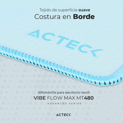 Alfombrilla para Escritorio Vibe Flow MAX MT480 / Superficie Suave Acabado de Tela y Base Antideslizante + 90x40cm Gris Claro Advanced Series