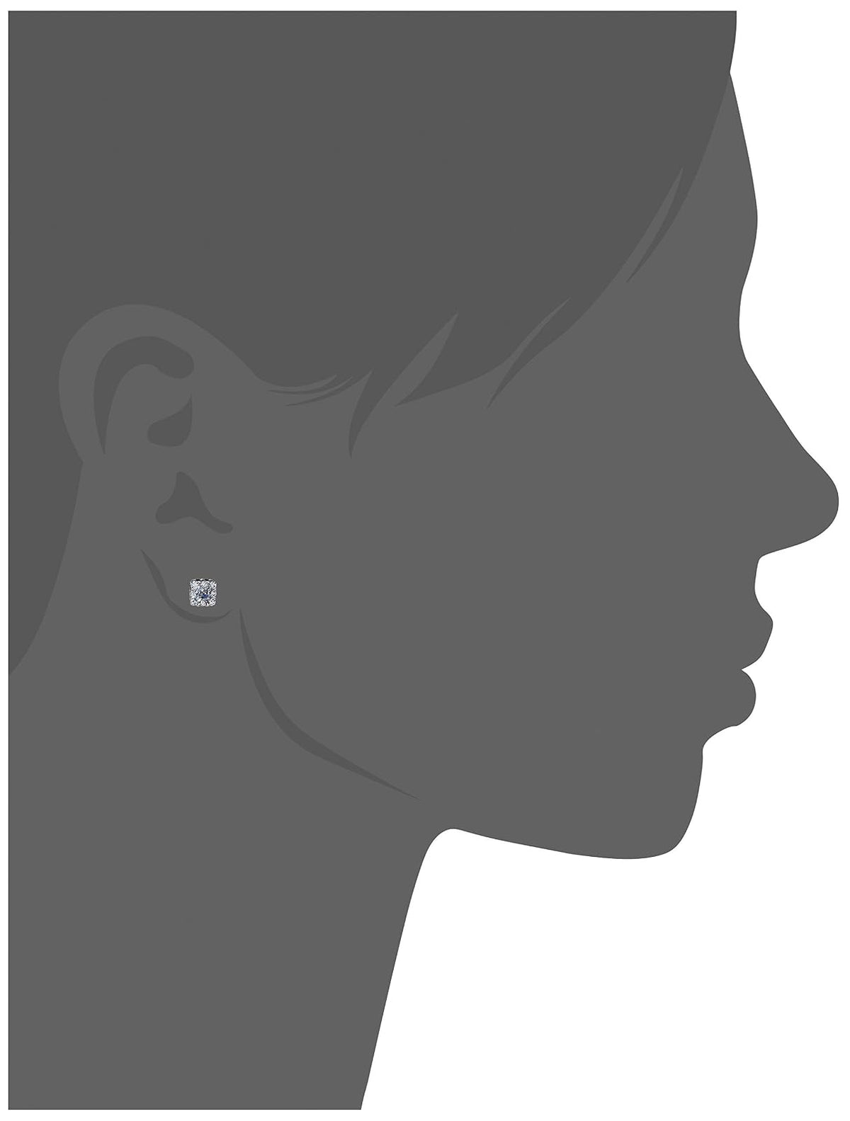 Tania Maria Jewels, Glam Collection Broquel para Mujer Zirconia Cubica, Transparent