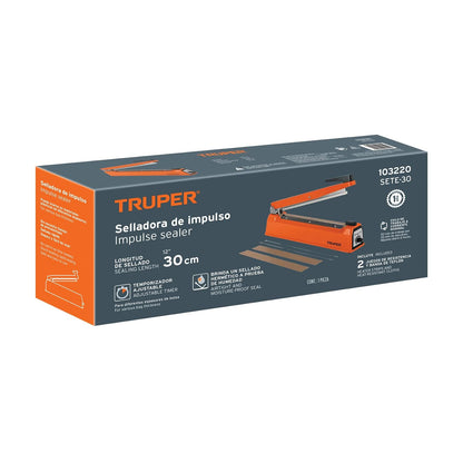Truper SETE-30, Selladora térmica 30 cm potencia de 400 W temporizador ajustable