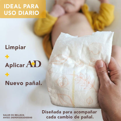A+D Prevent Pomada para Rozaduras de Pañal en Bebés 113 g | Hipoalergénica | Vitamina A y D, Lanolina | Libre de Parabenos, Ftalatos, Sulfatos y Colorantes